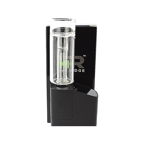 healthy rips vaporizer paired with the glass bubbler accessory with packaging in the background
