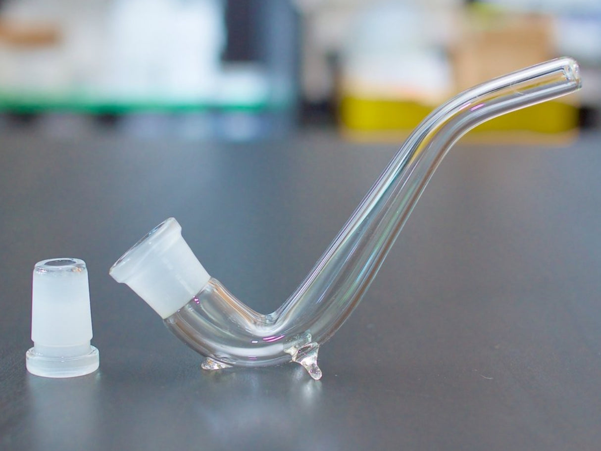 sneaky pete standing j-hook glass accessory sat on grey surface