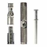 dynavap M7 vaporizer in separate sections on white background