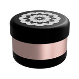  black and pink flowermill 2.5 premium herb grinder with white flowermill branding on white background