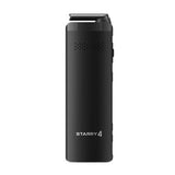 black xmax starry 4 vaporizer with starry 4 branding stood upright on white background