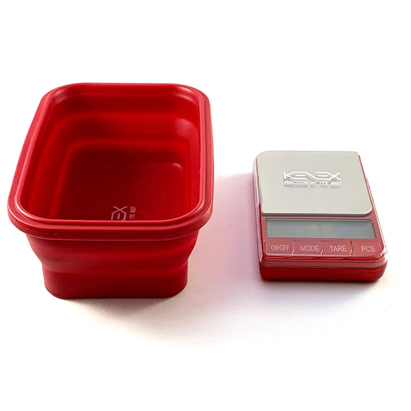 Omega Collapsible Silicone Bowl Digital Precision Scales (Platinum Collection)