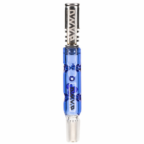 blue glass bb3 stem with blue beads paired with dynavap tip & cap