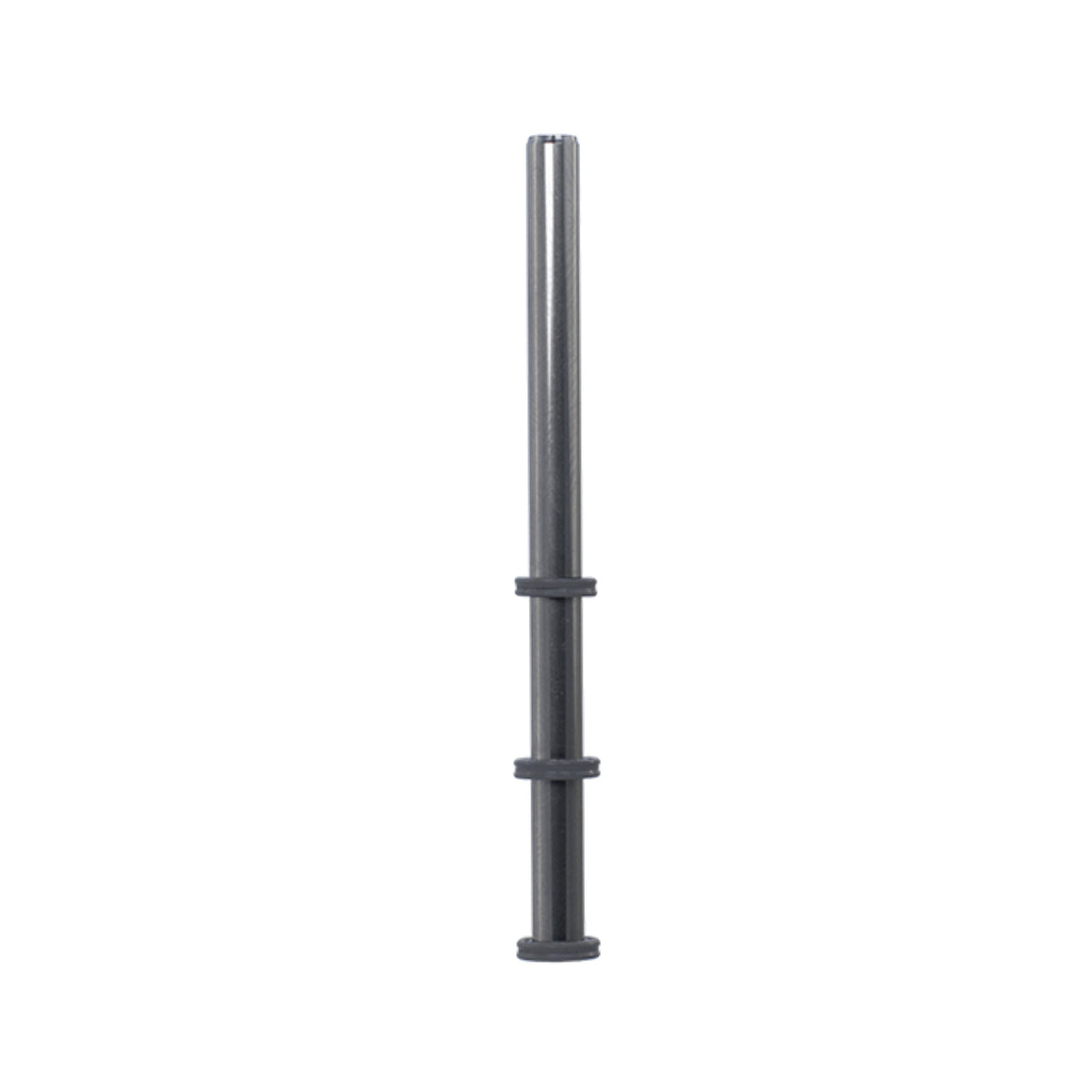 XL sized dynavap condenser and o-rings stood upright set on white background