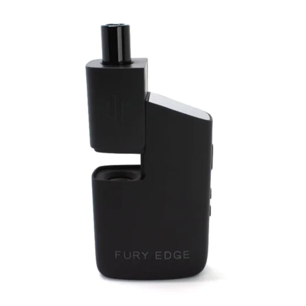 healthy rips fury edge SE vaporizer with accessory attachment and glass mouthpiece half removed on white background