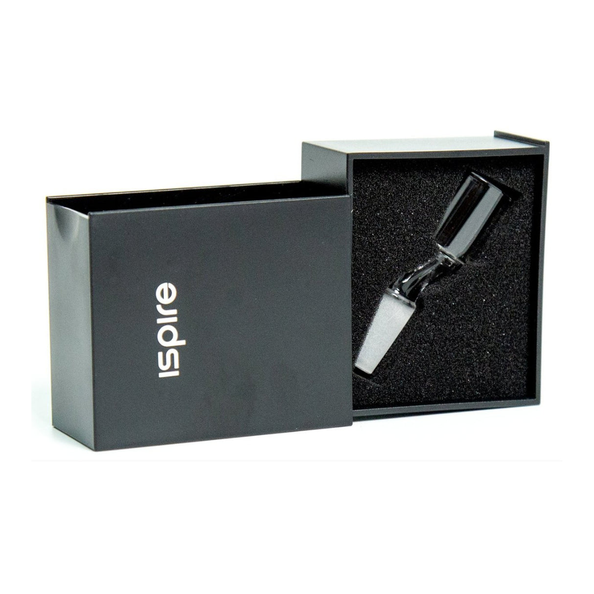 open box with angled glass banger for use with ispire wand induction heater