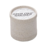 white santa cruz shredder hemp made 4 piece herb grinder set on white background