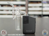 sneaky pete bubblemax glass water bubbler paired with healthy rips  rogue vaporizer upright on table