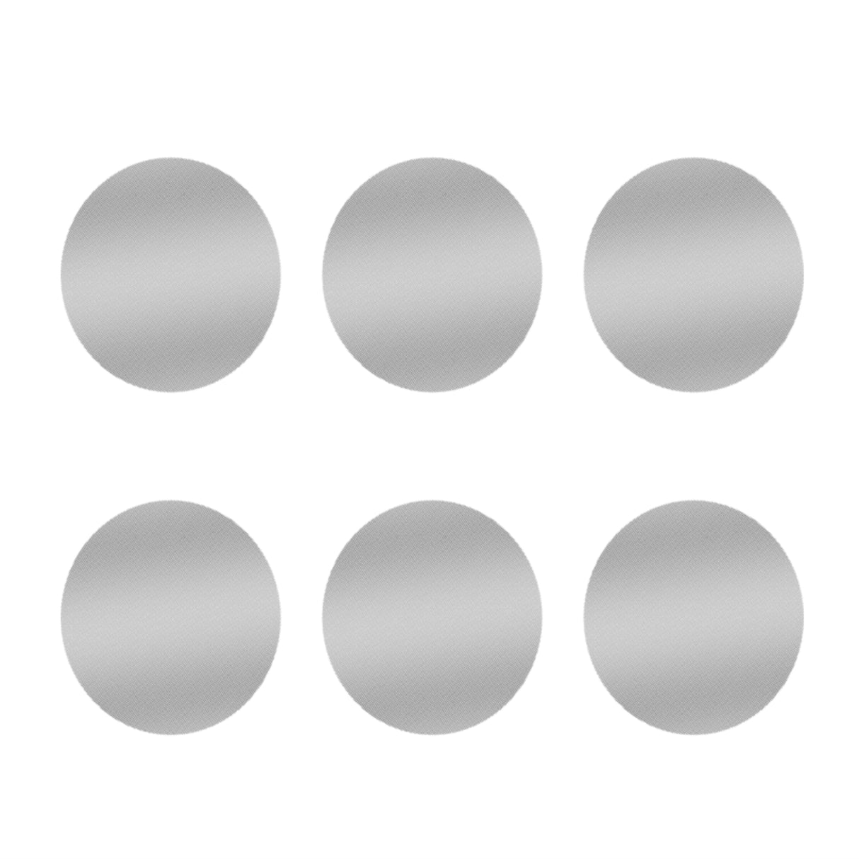 set of 6 stainless steel storz & bickel volcano screens on white background