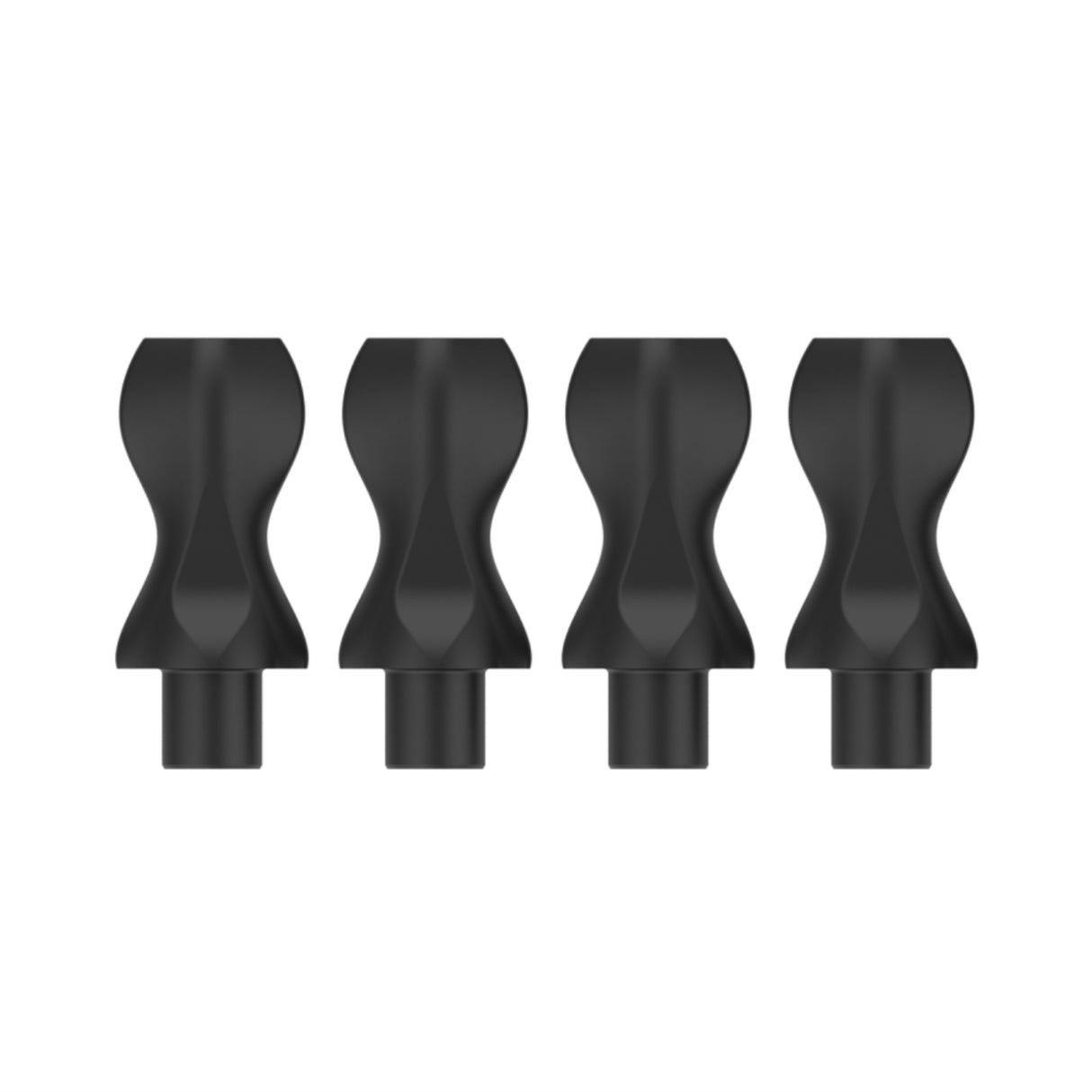 set of 4 storz & bickel volcano whip mouthpieces on white background