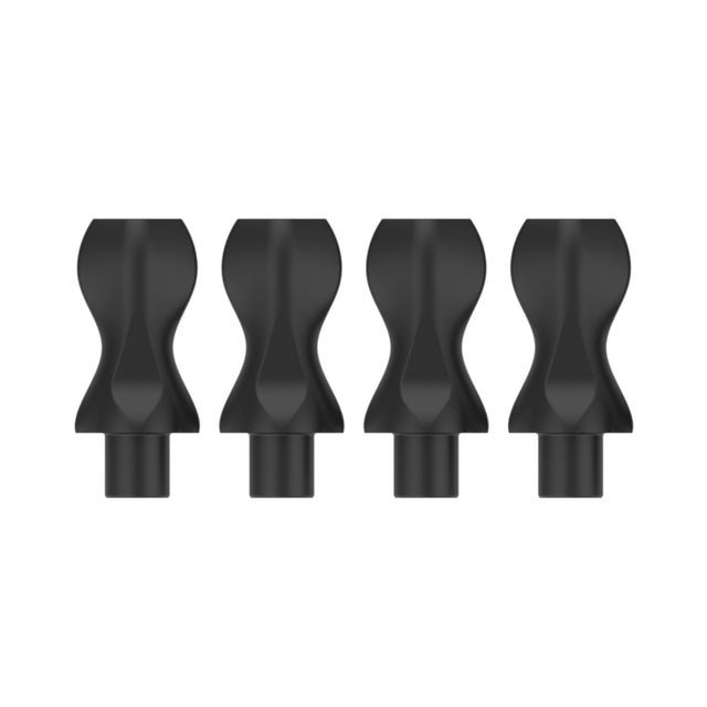 set of 4 storz & bickel volcano whip mouthpieces on white background