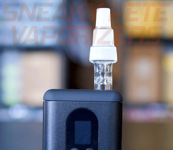 Glass water pipe adapter attached to Argo vaporiser