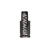 front view of dynavap branded stainless steel captive cap on white background