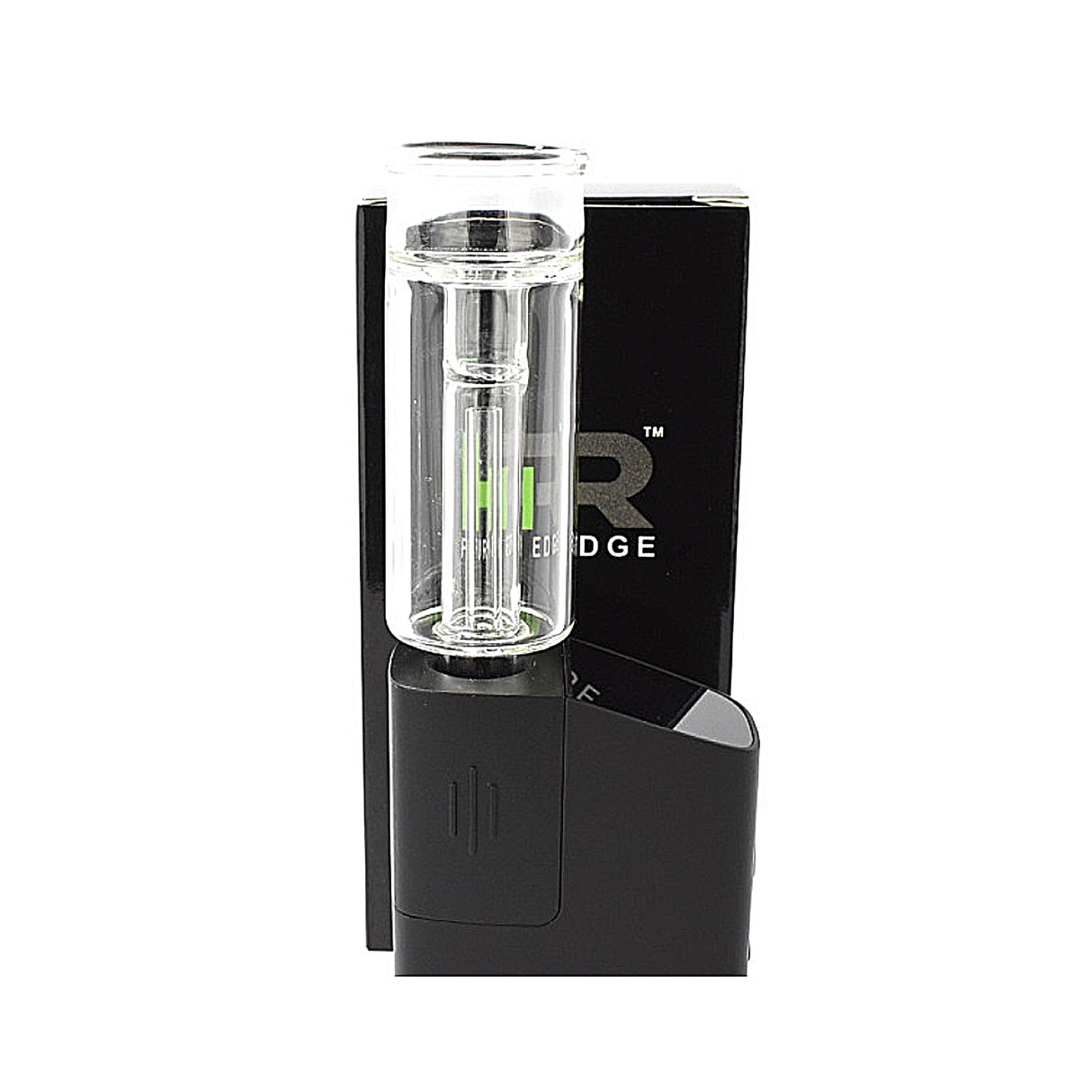 healthy rips vaporizer paired with the glass bubbler accessory with packaging in the background