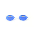 set of 2 healthy rips fury edge blue silcone and stainless steel o-ring & screen set on white background